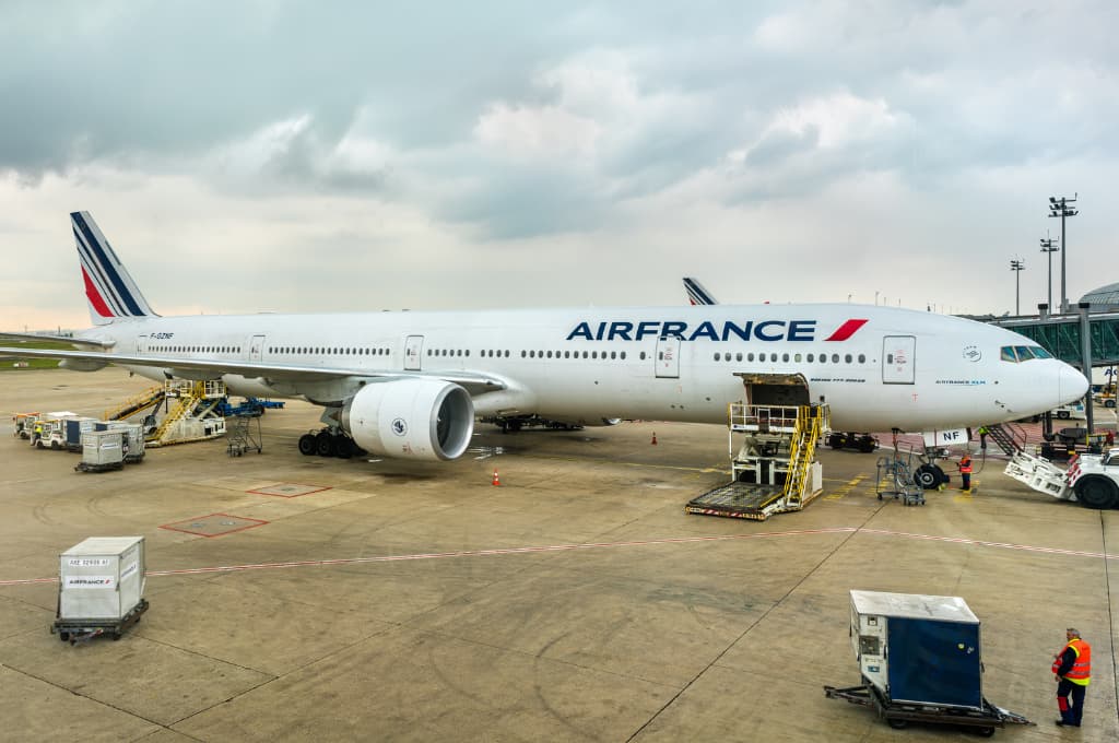 Air France completed its landing at the airport